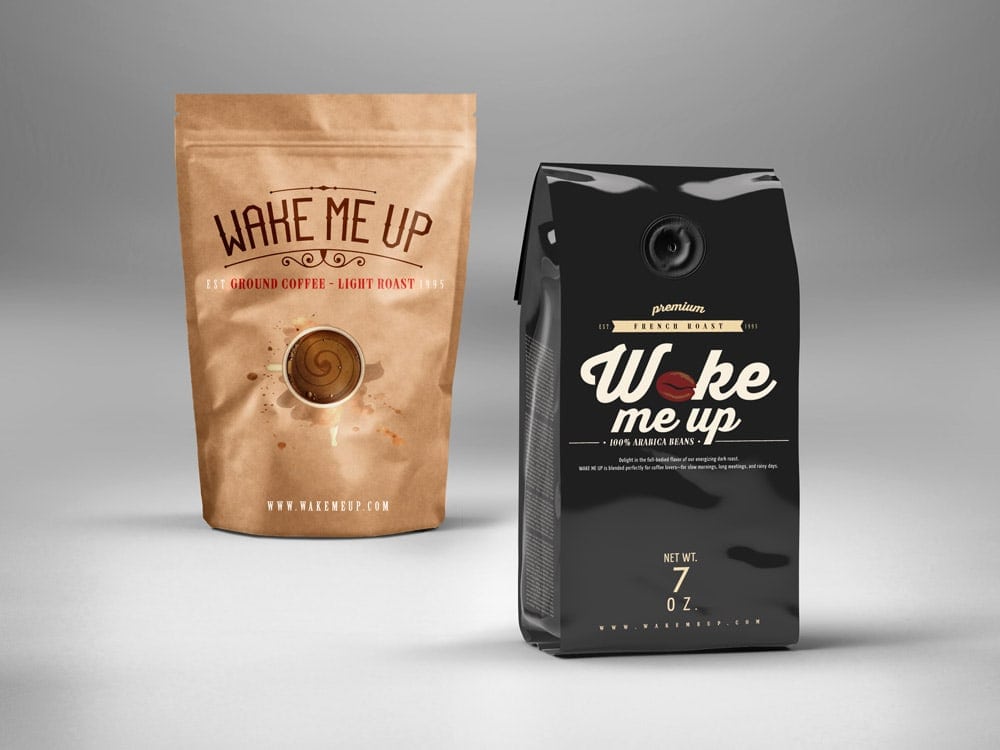 Download Custom Coffee Bags - Stunning Quality - Low Minimums - Inkable